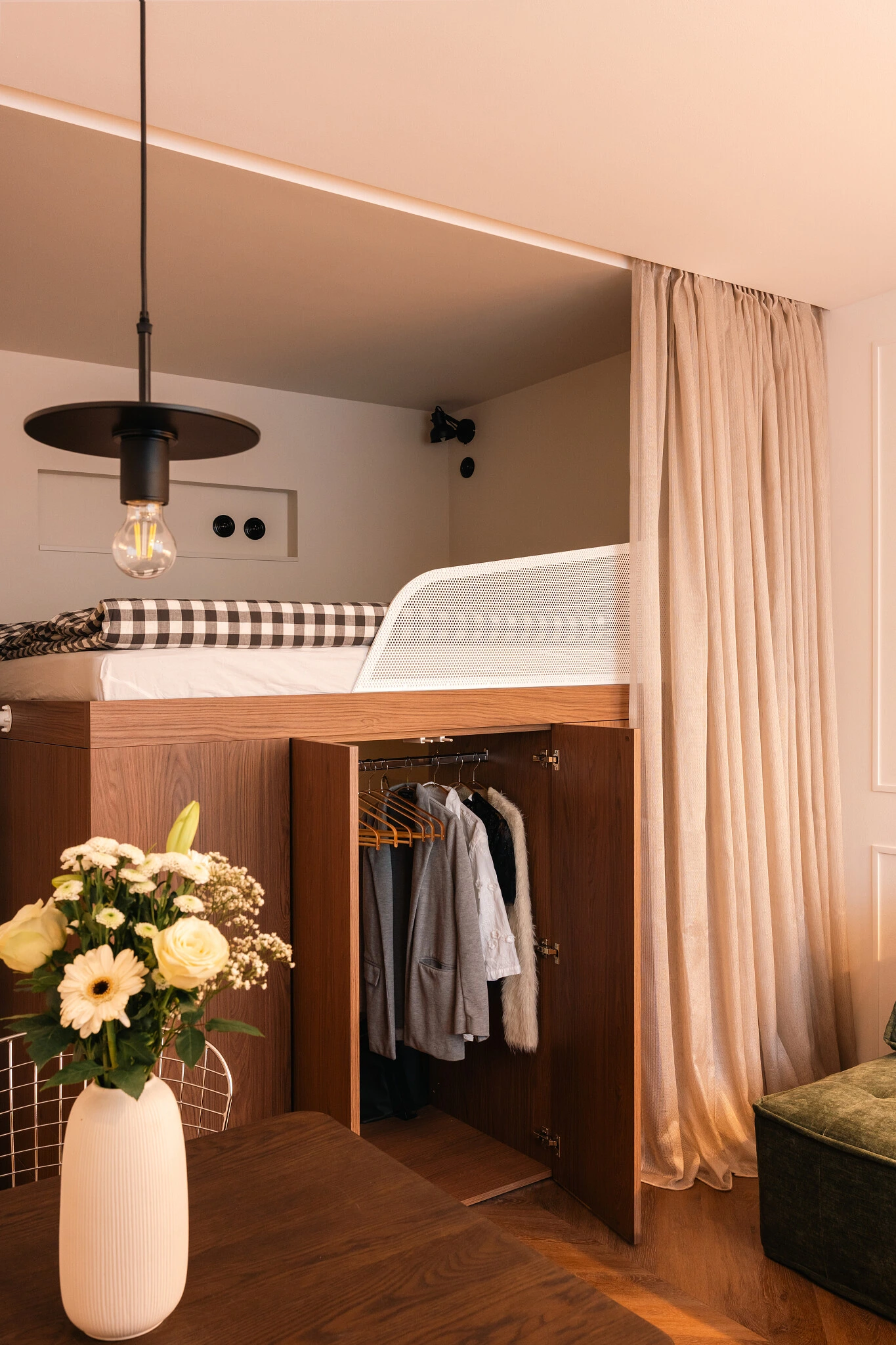 Garsonka Žacléř - pohled na dvoulůžko